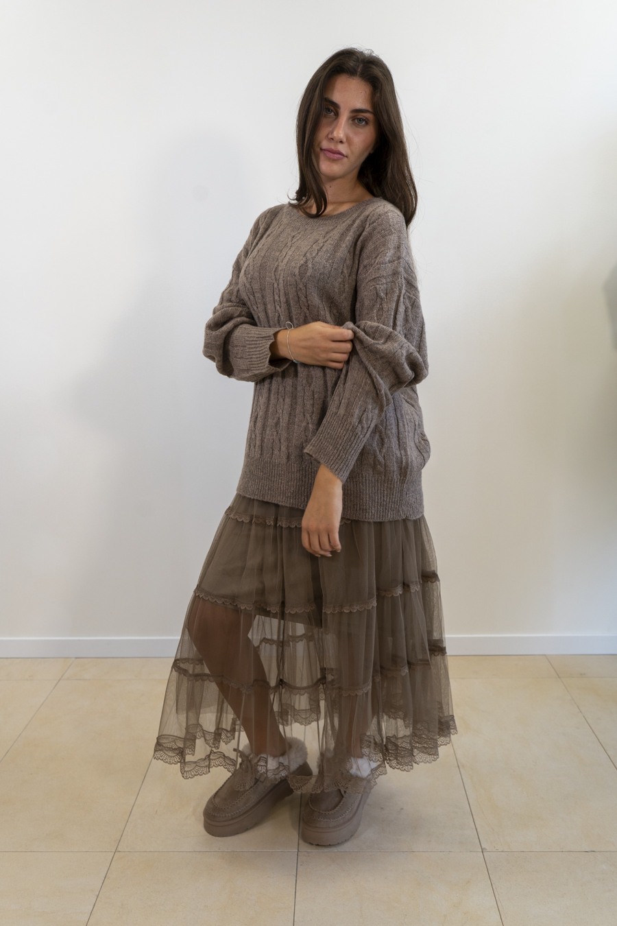 COMPLETO  MAGLIA CON GONNA DI TULLE