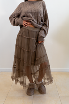 COMPLETO  MAGLIA CON GONNA DI TULLE