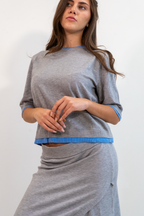 MAGLIA MANICHE CORTE CON STRASS
