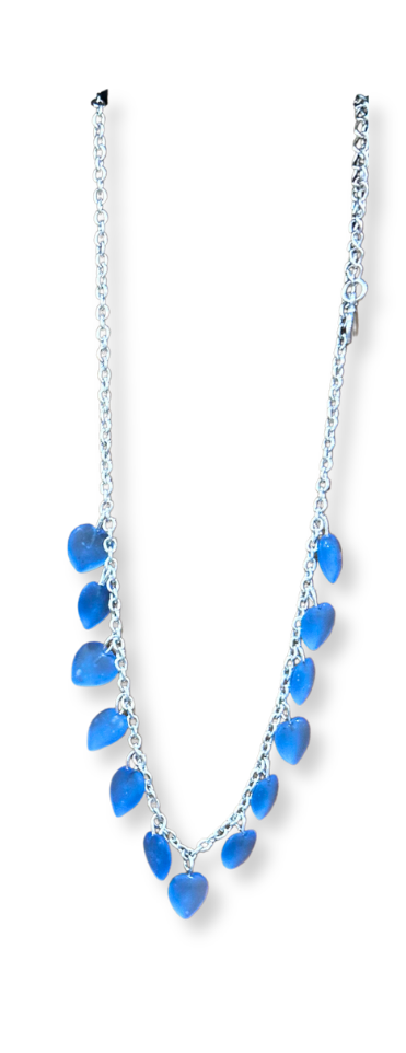 COLLANA PENDENTI CUORI TURCHESI