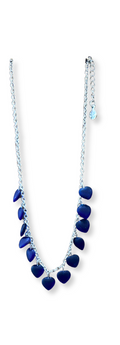 COLLANA PENDENTI CUORI BLU