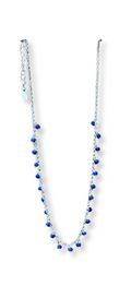COLLANA PENDENTI PERLINE BLU