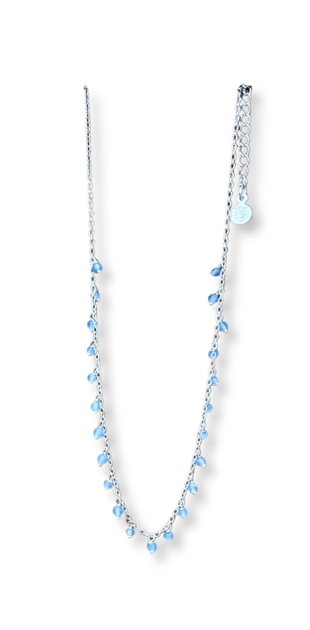 COLLANA PENDENTI PERLINE TURCHESE