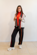 PANTALONI DRITTI INTARSIA