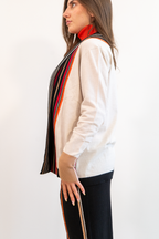 GIACCA CON REVERS A RIGHE