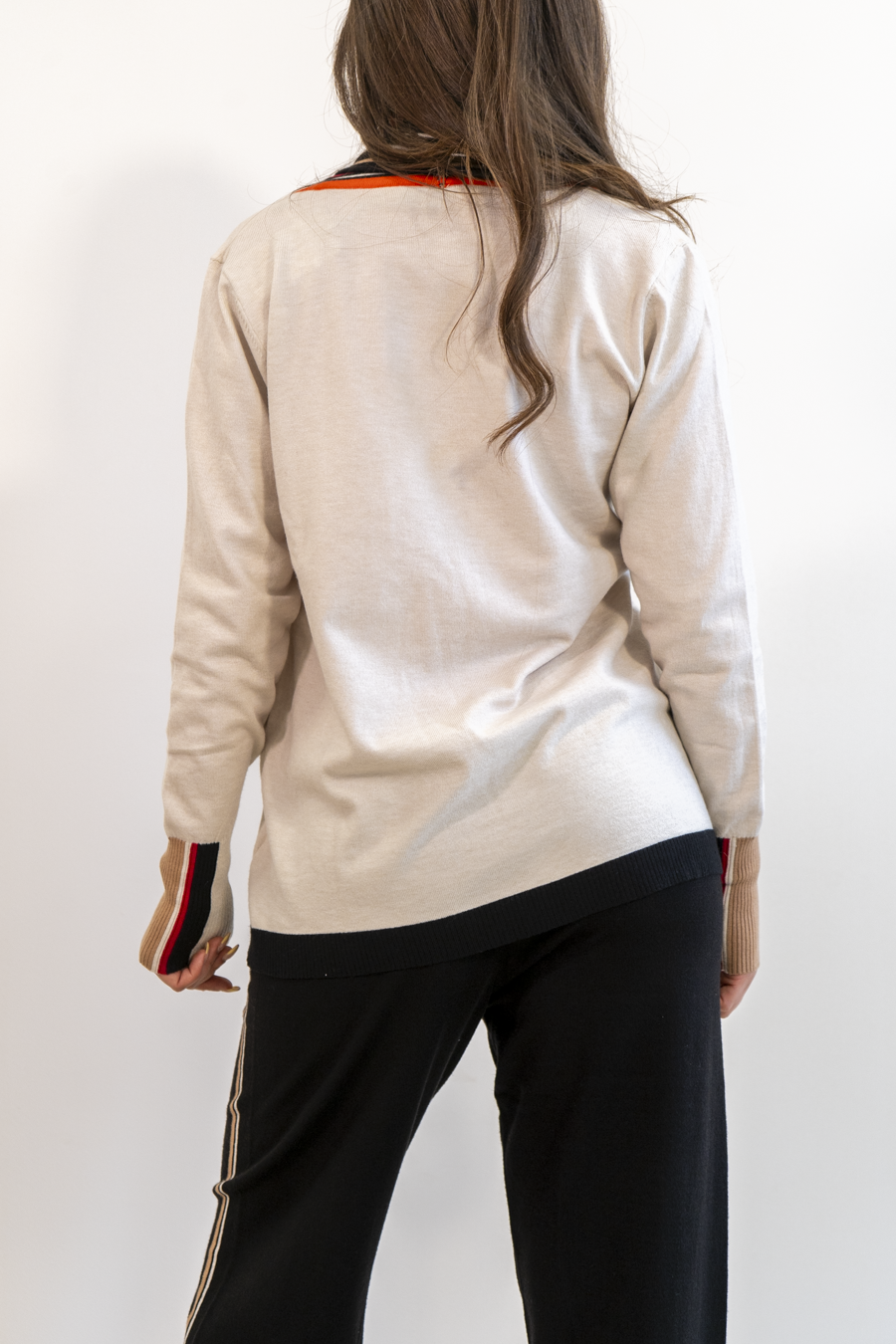 GIACCA CON REVERS A RIGHE