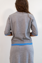 MAGLIA MANICHE CORTE CON STRASS