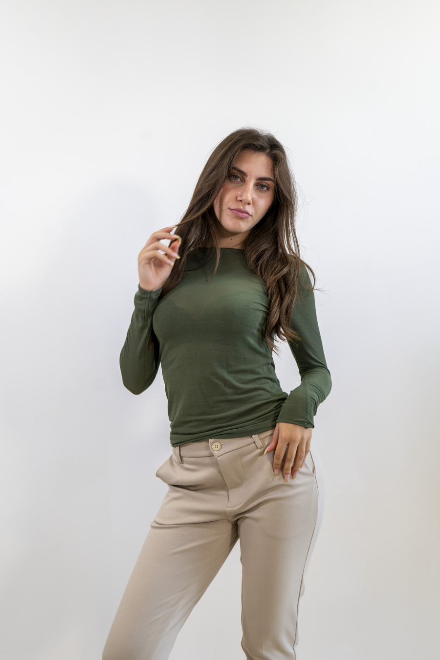 MAGLIA CASHMERE BLEND GIROCOLLO