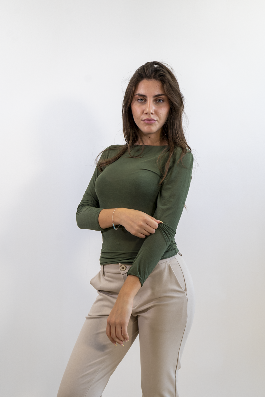 MAGLIA CASHMERE BLEND GIROCOLLO
