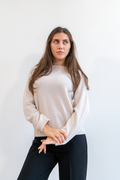 MAGLIA RAGLAN CON TRECCE IN CASHMERE