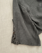 CAMICIA LINO 100% con pizzo macramè