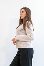 MAGLIA RAGLAN CON TRECCE IN CASHMERE