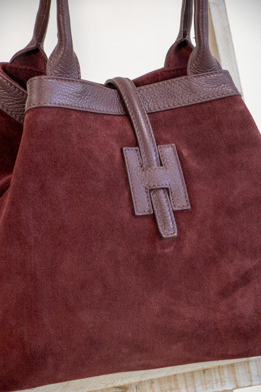 BORSA VERA PELLE/CAMOSCIO