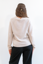 MAGLIA RAGLAN CON TRECCE IN CASHMERE