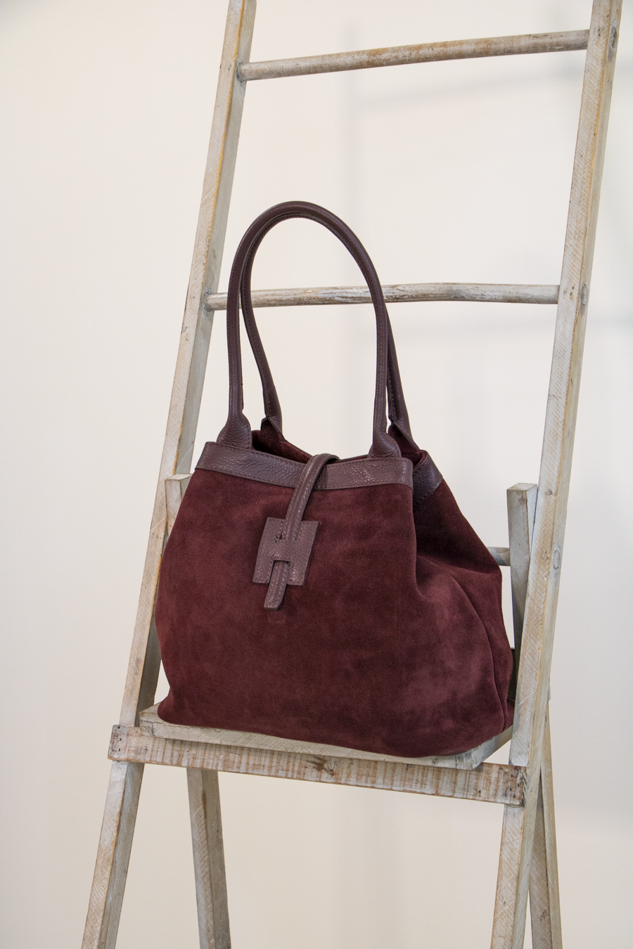 BORSA VERA PELLE/CAMOSCIO