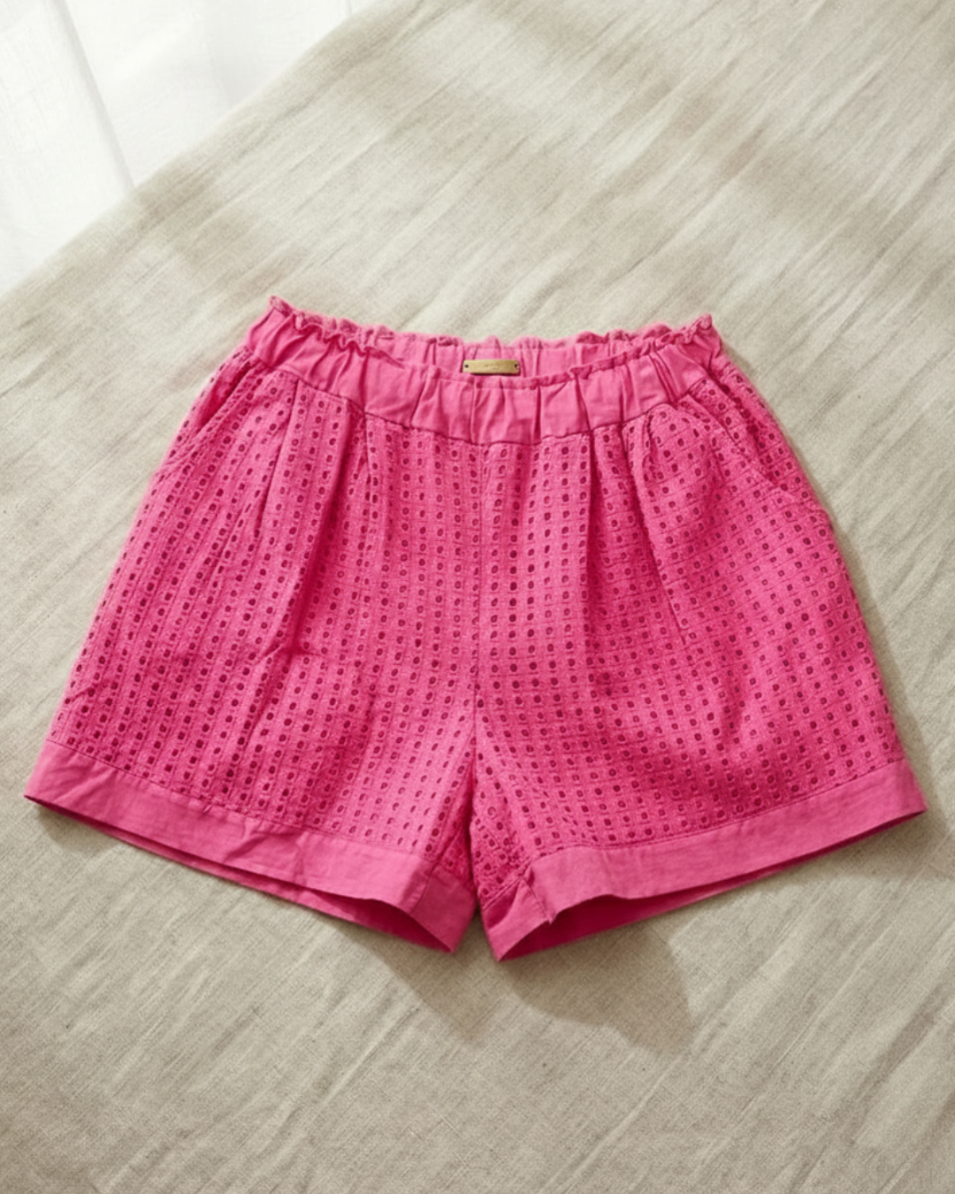 SHORTS TRAFORATO 100% COTONE