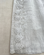 BERMUDA LINO 100% con pizzo macramè