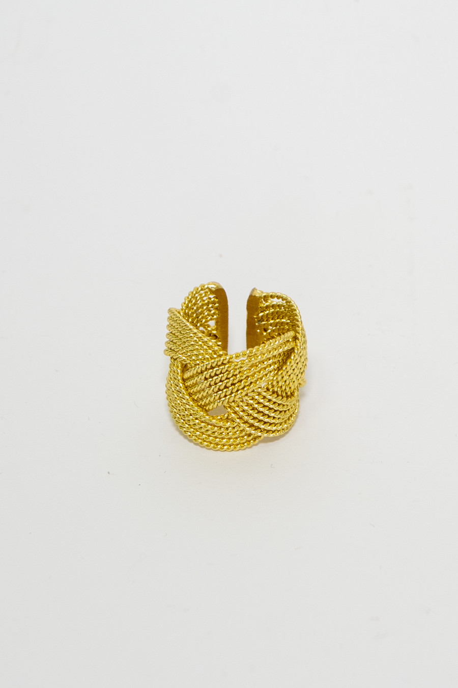 ANELLO FASCIA MULTILINEE LUMINOSE INTRECCIATE