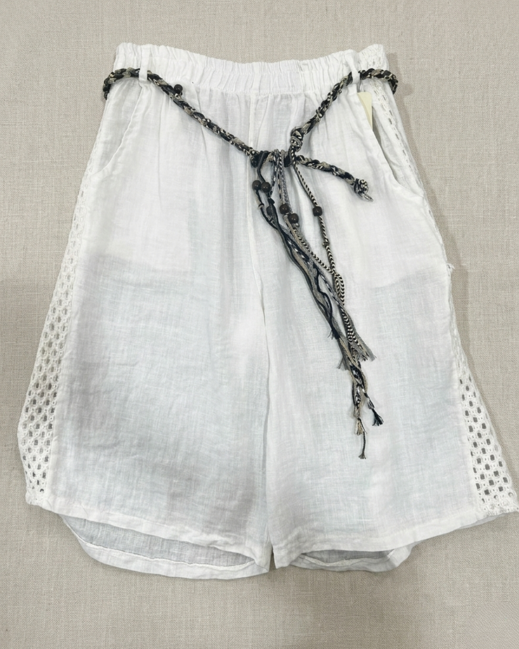 PANTALONE CORTO 100% LINO