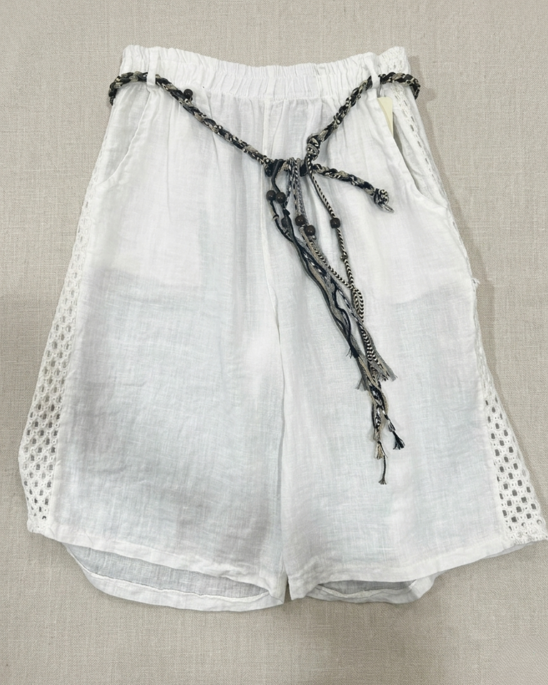 PANTALONE CORTO 100% LINO
