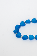 BRACCIALE ELASTICO CUORE MEDI TURCHESE