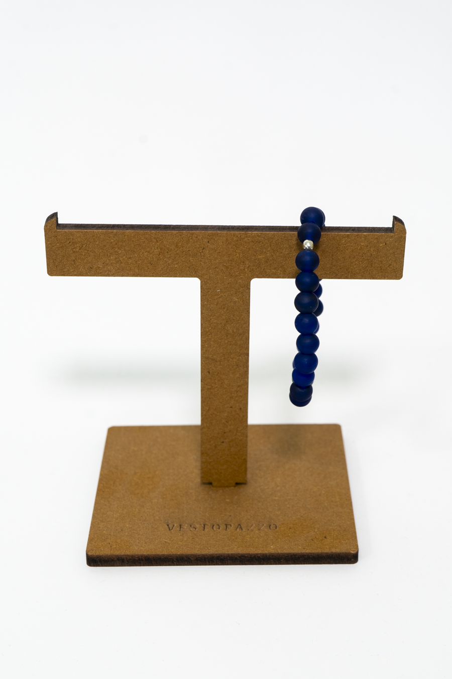 BRACCIALE ELASTICO PERLE BLU