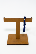 BRACCIALE ELASTICO PERLE BLU
