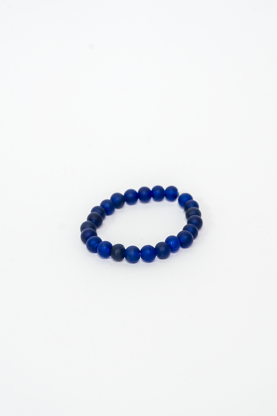 BRACCIALE ELASTICO PERLE BLU