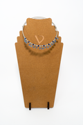 COLLANA PENDENTI CUORI/PERLINE