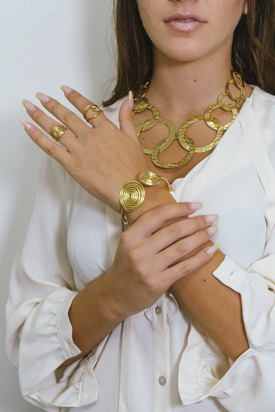 BANGLE APERTO CERCHI SPIRALI