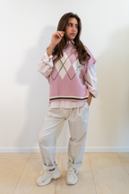 GILET CON ROMBI