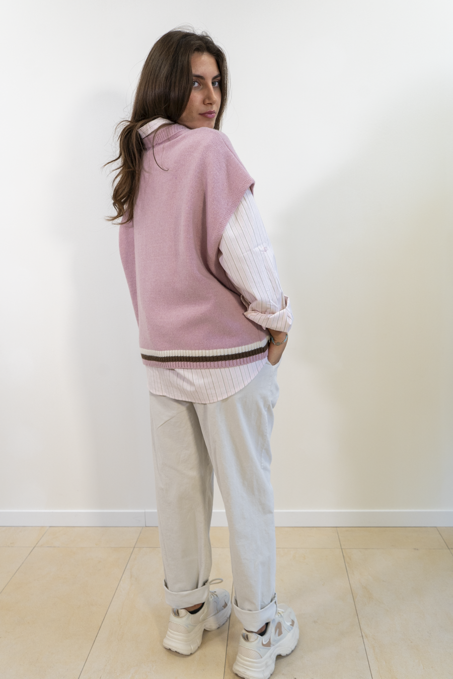 GILET CON ROMBI