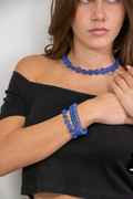 BRACCIALE ELASTICO CUORI MEDI BLU