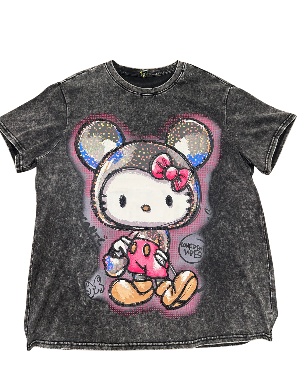 T-SHIRT AMPIA CON GRAFICA FLY OUT "CONFIDENT VIBES"