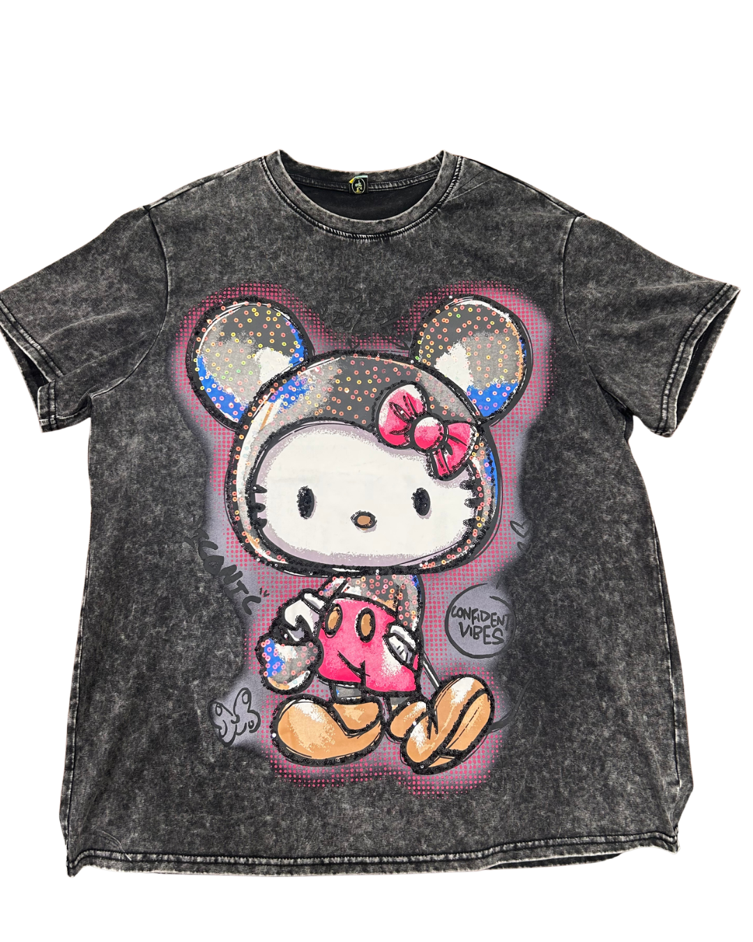 T-SHIRT AMPIA CON GRAFICA FLY OUT "CONFIDENT VIBES"
