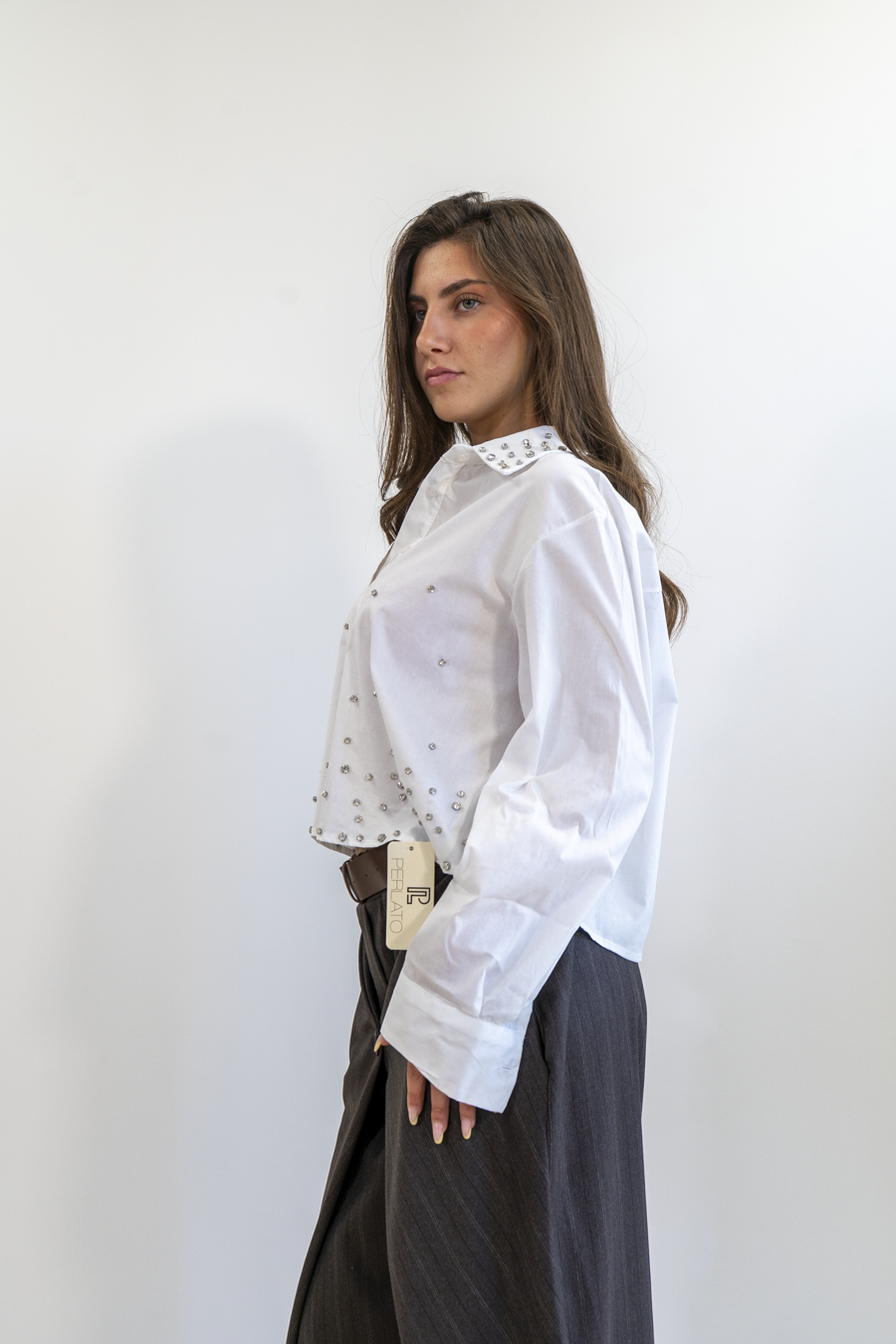 CAMICIA CON BRILLANTI