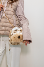 BORSA BACI & ABBRACCI PELLICCIA MACULATA