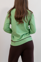 MAGLIA CON PROFILI EFFETTO PELUCHE