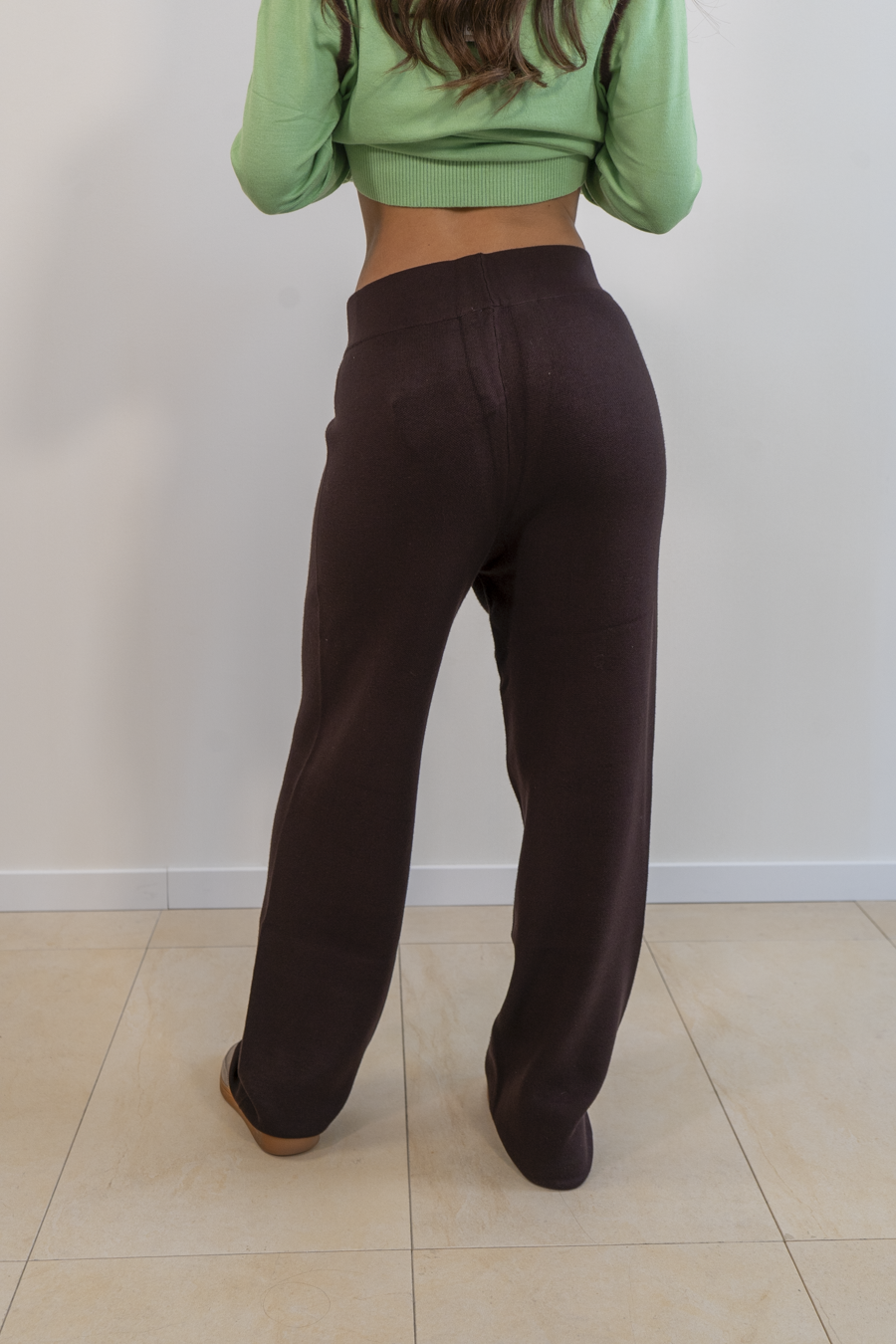 PANTALONI DRITTI IN PUNTO DOPPIO
