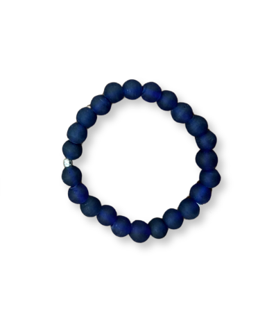 BRACCIALE ELASTICO PERLE BLU