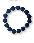 BRACCIALE ELASTICO CUORI MEDI BLU