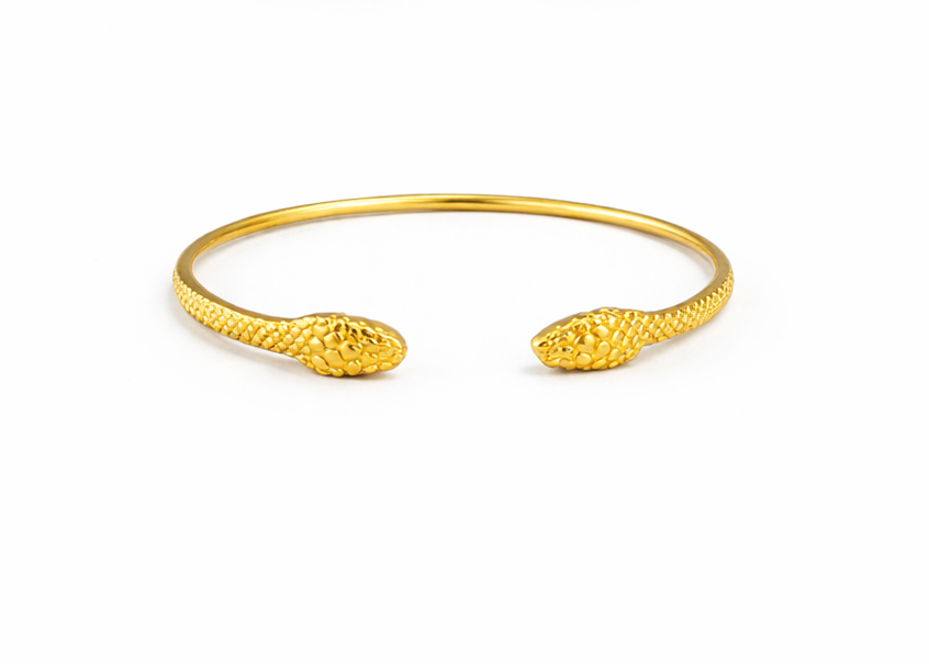 BR. BANGLE APERTO TEXTURE SERPENTE