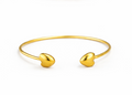 BRACCIALE FASCIA FINA CUORI BOMBATI
